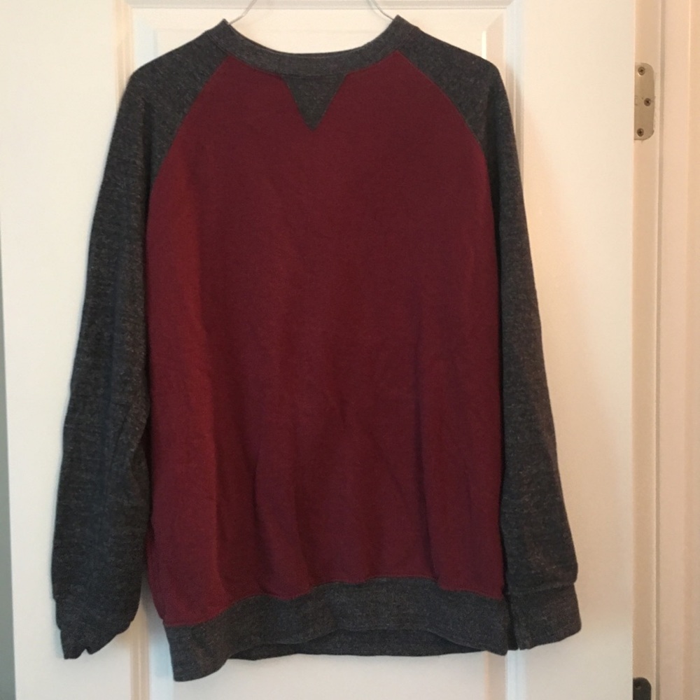 Light red and gray sweatshirt